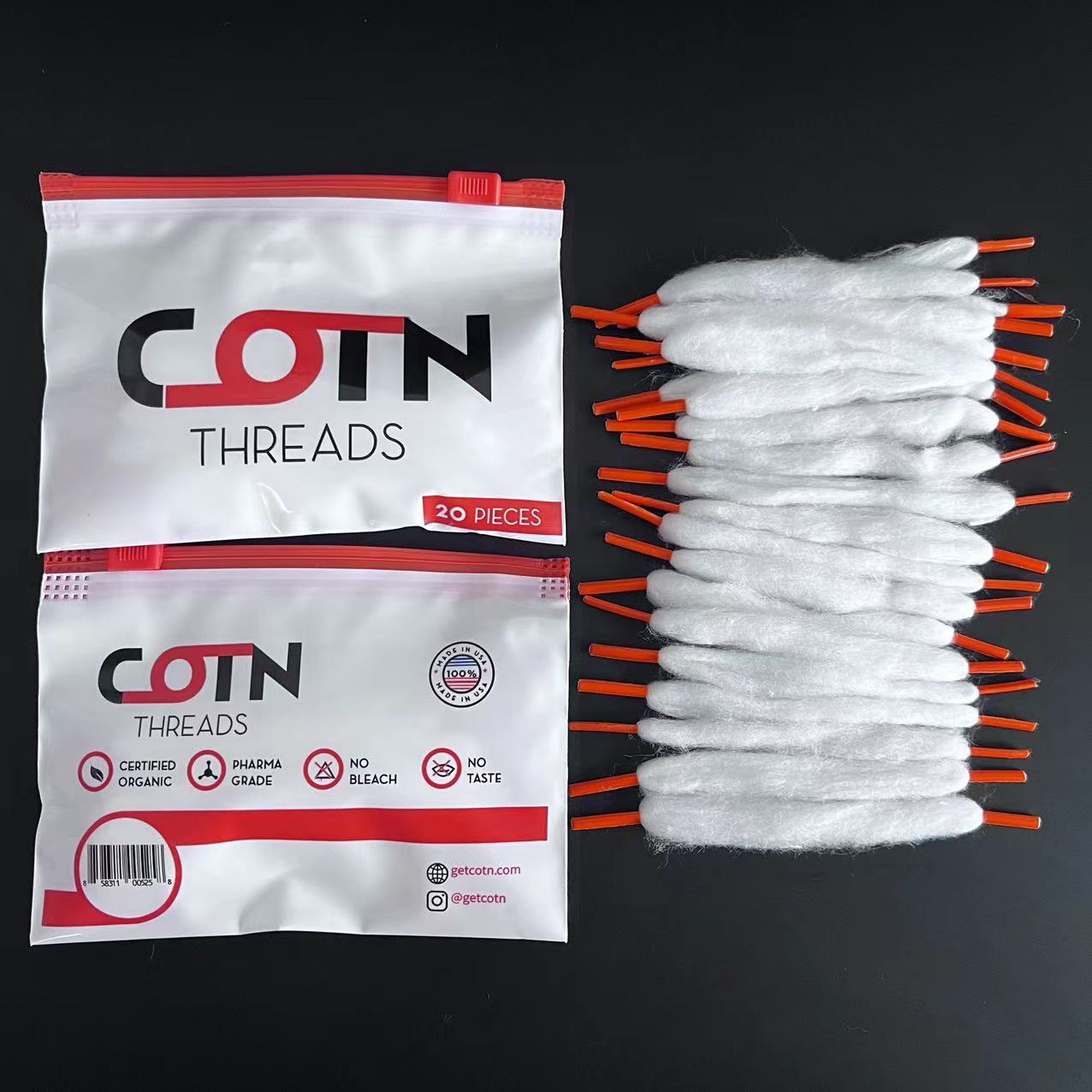 10Bag COTN Wick PreBuilt Organ - Cotton Wick Organic 评论和价格