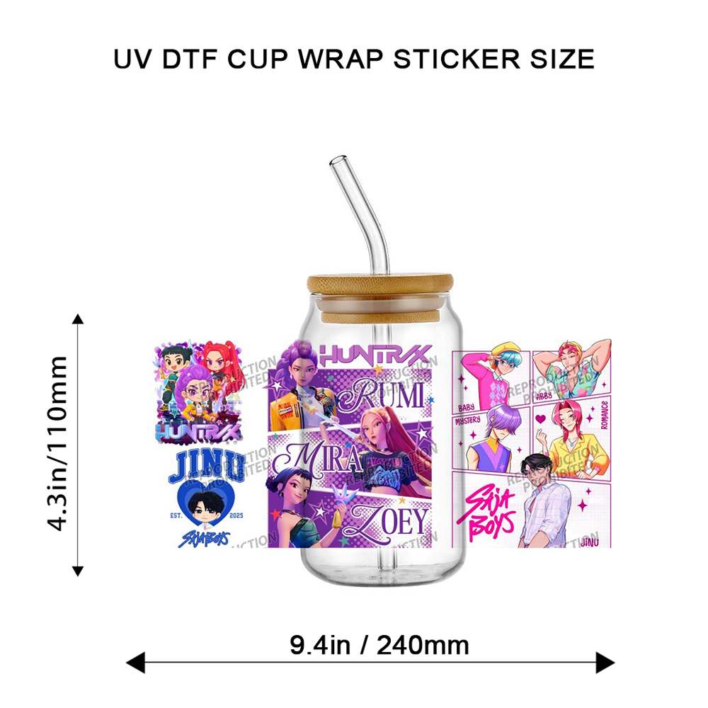 Saja Boys K-POP Team UV DTF Cu - Rdta Tank Glass 评论和价格